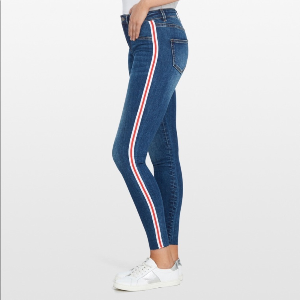 🆕 French Connection Side Stripe Jeans slim 14 nwt